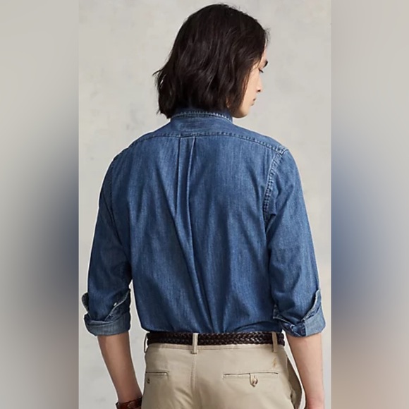 NWT Polo Ralph Lauren Men’s Classic Fit Denim Button Down Long Sleeve Shirt. 2XL - Picture 2 of 12